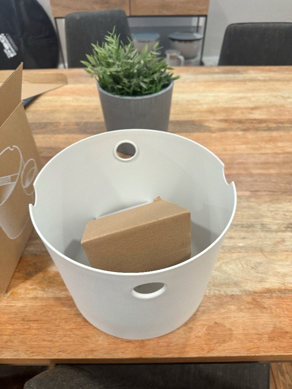 Kolo White Aluminum / Bamboo Sauna Bucket + Ladle Set